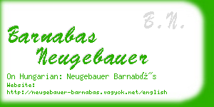 barnabas neugebauer business card